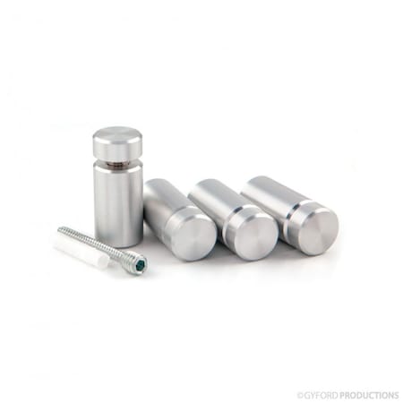 Gyford Décor Round Standoffs, Aluminum Clear Anodized SOK-75-125